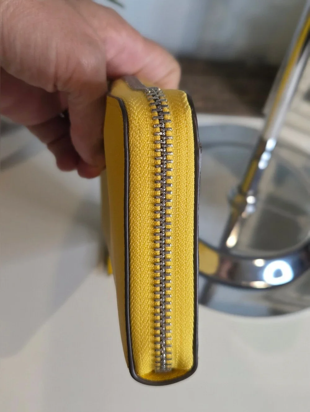 Kate Spade Spencer Yellow Saffiano Leather Zip-Around Wallet